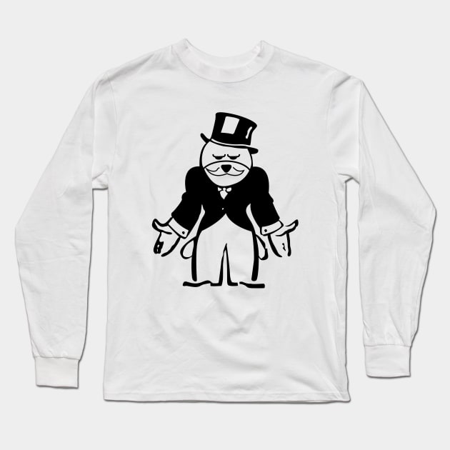 Mr Monopoly Bear Long Sleeve T-Shirt by bobbuel